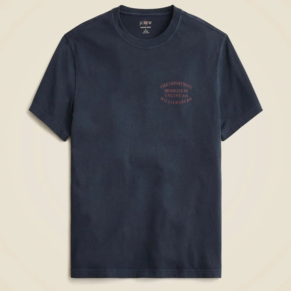 J. Crew Limited-Edition Vintage - Wash cotton FDNY® graphic T-shirt Size L